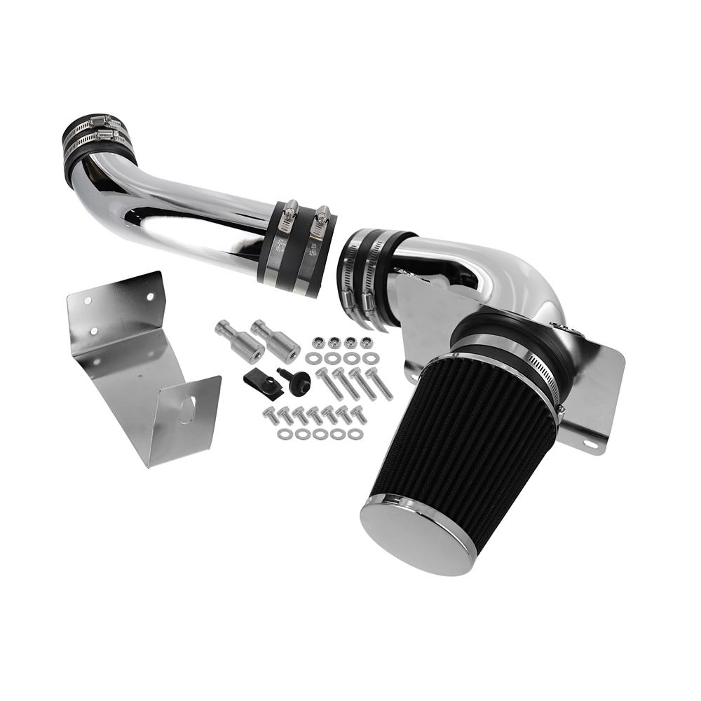 1989-93 Mustang Fenderwell Cold Air Intake Kit - Chrome 5.0