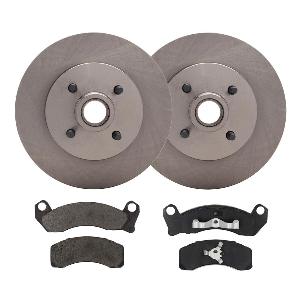 1987-93 Mustang Front 4 Lug Brake Rotor & Pad Kit - 11" 5.0