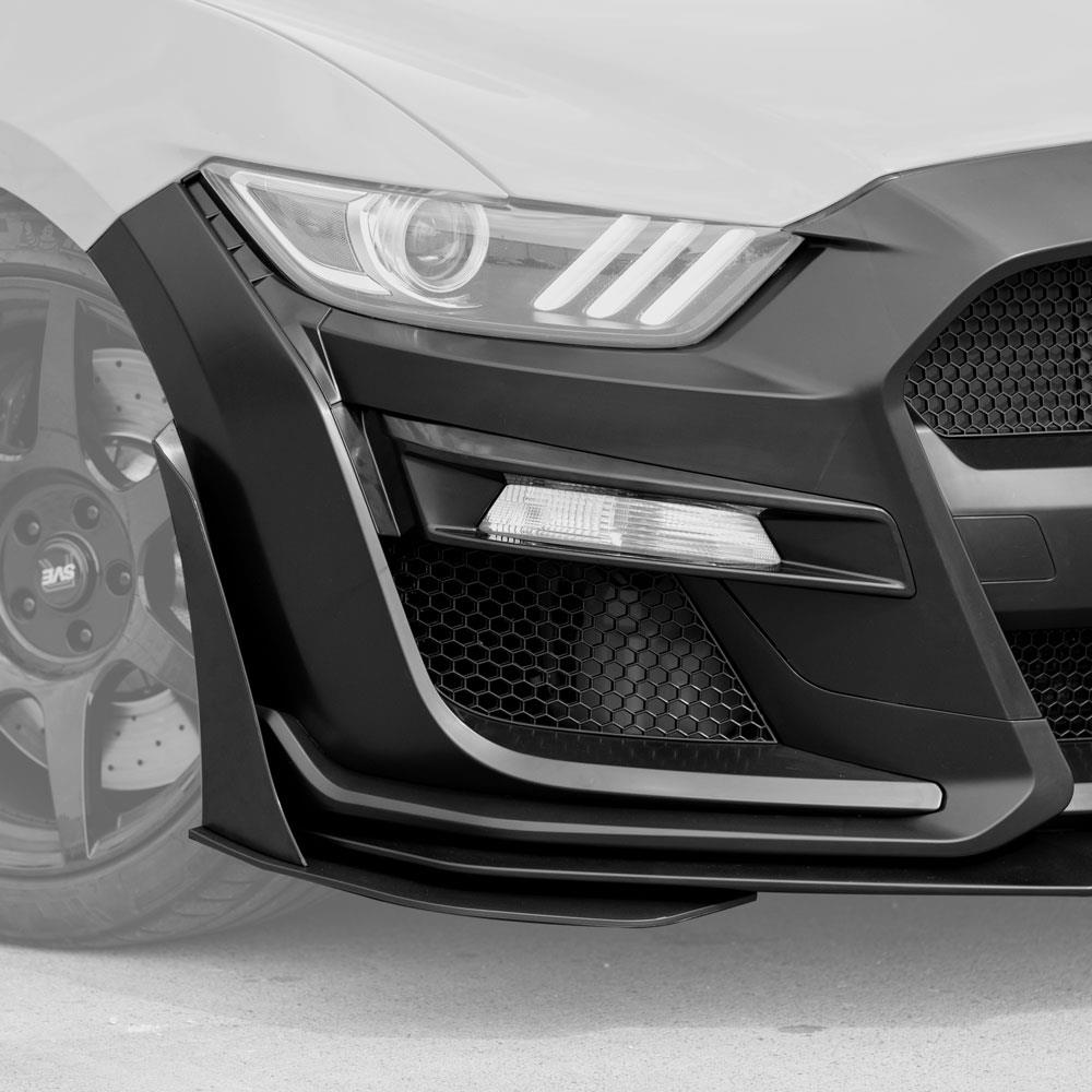 GT500 Style Front Bumper Cover W/ Grille – 2015-2017 Ford Mustang, Black Primer, PP