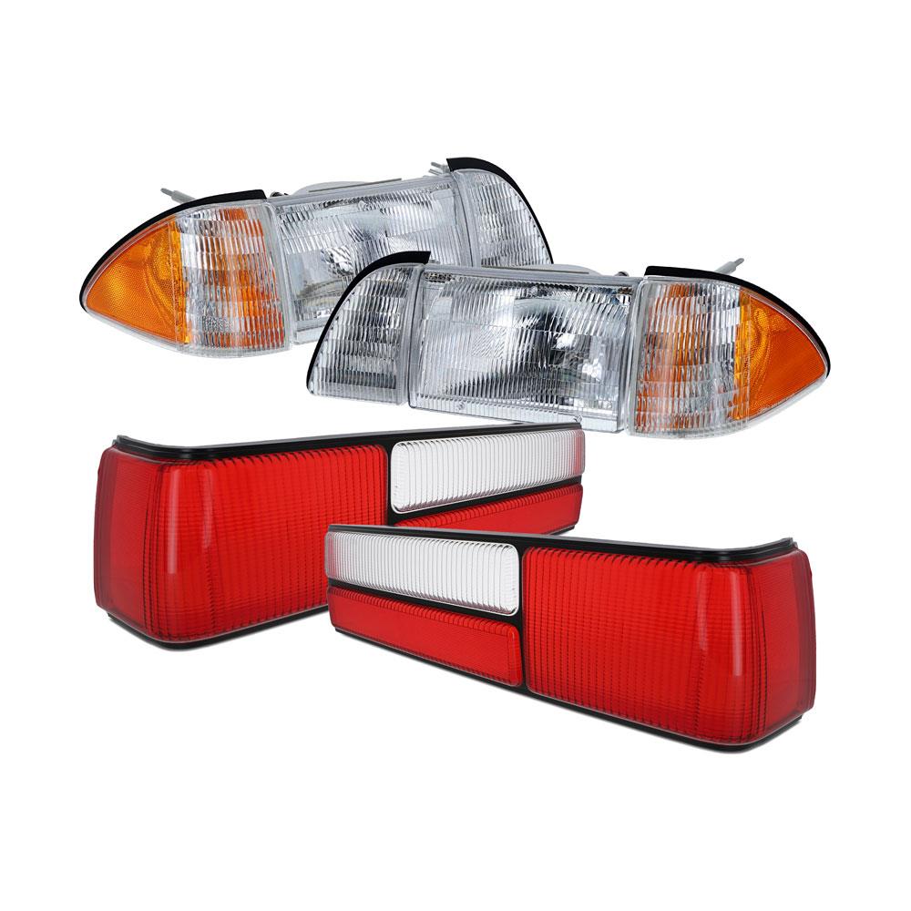1987-1993 Mustang Headlight & LX Taillight Lens Kit
