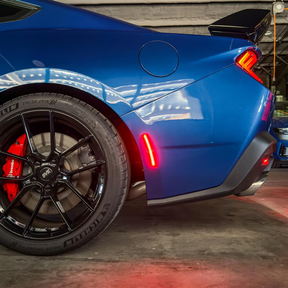 2024-26 Mustang LED Side Marker Kit With Startup Sequence  - Smoked Lens