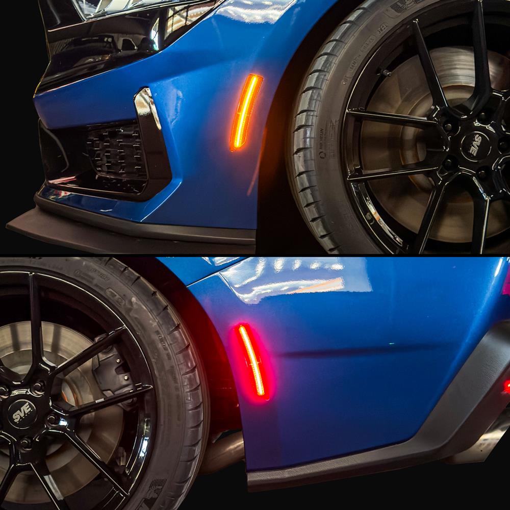 2024-26 Mustang LED Side Marker Kit With Startup Sequence  - Smoked Lens