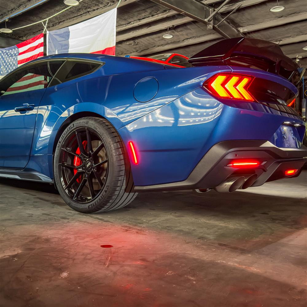 2024-26 Mustang LED Side Marker Kit With Startup Sequence  - Smoked Lens