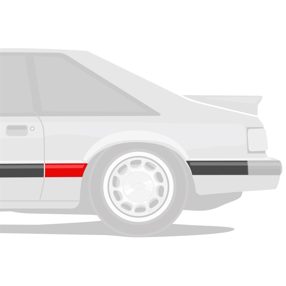1987-93 Mustang LX Front of Quarter Panel Molding - LH
