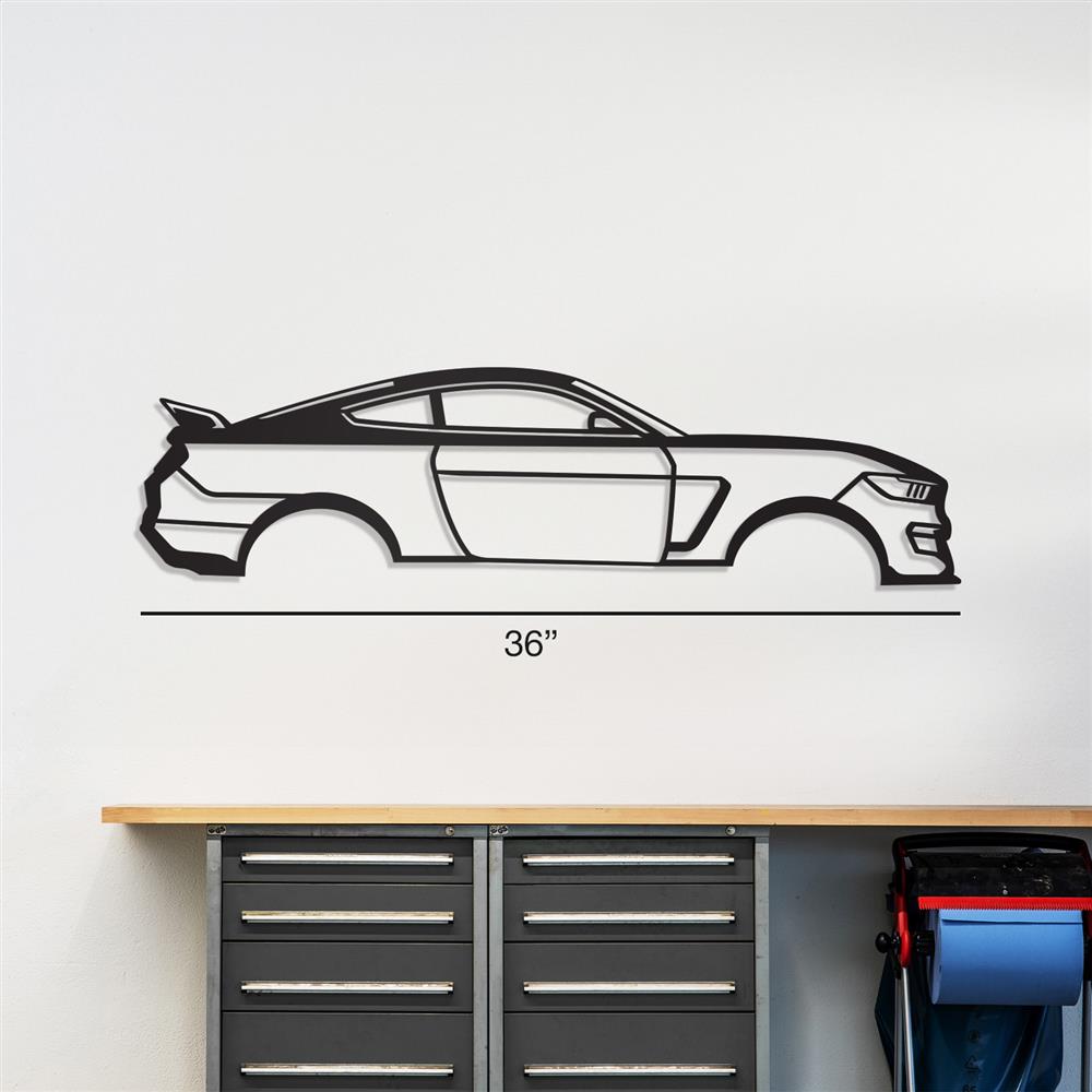 2016-2020 Shelby GT350 Silhouette Metal Wall Art