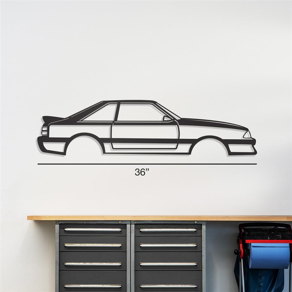 1993 Mustang Cobra Silhouette Metal Wall Art