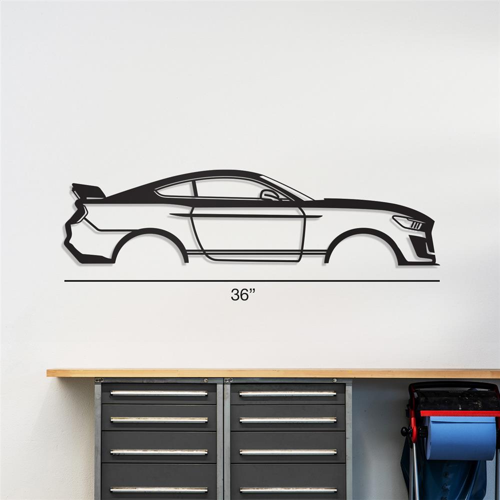 2020-2022 Shelby GT500 Silhouette Metal Wall Art