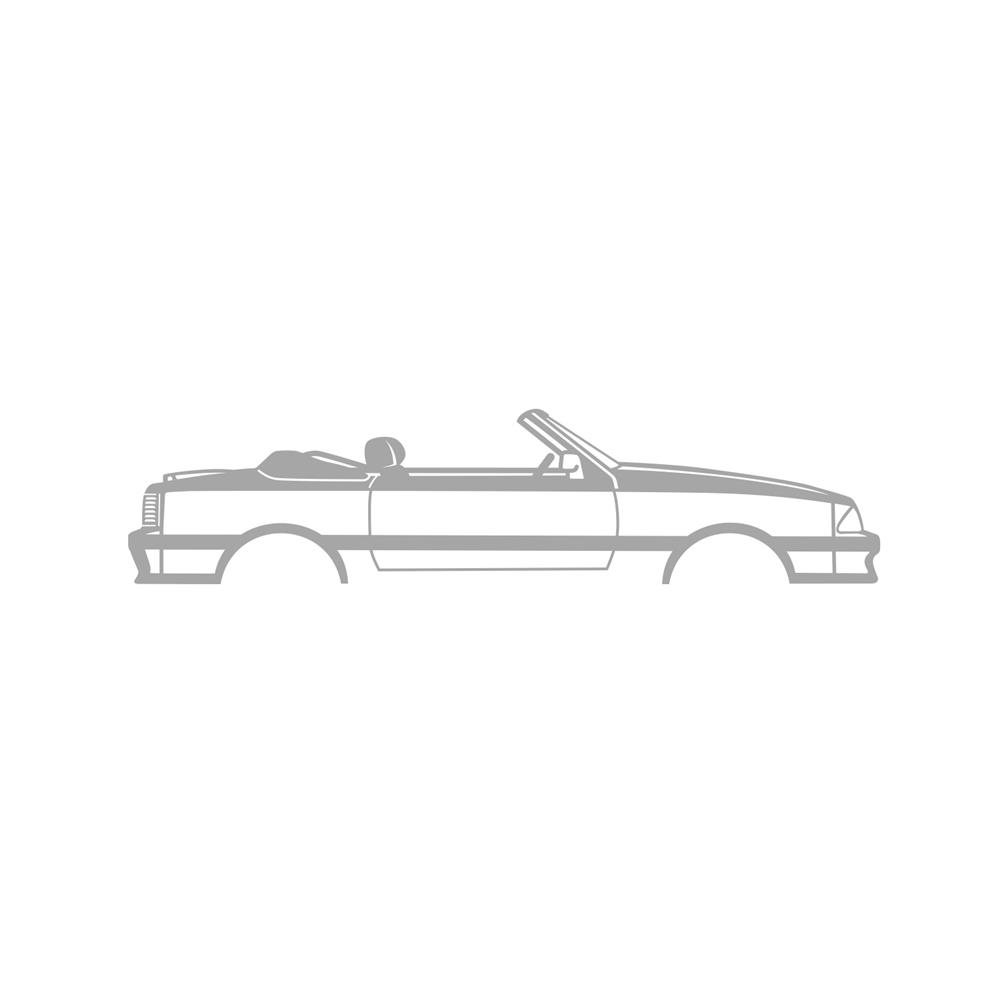 1987-1993 Mustang GT Convertible Silhouette Metal Wall Art