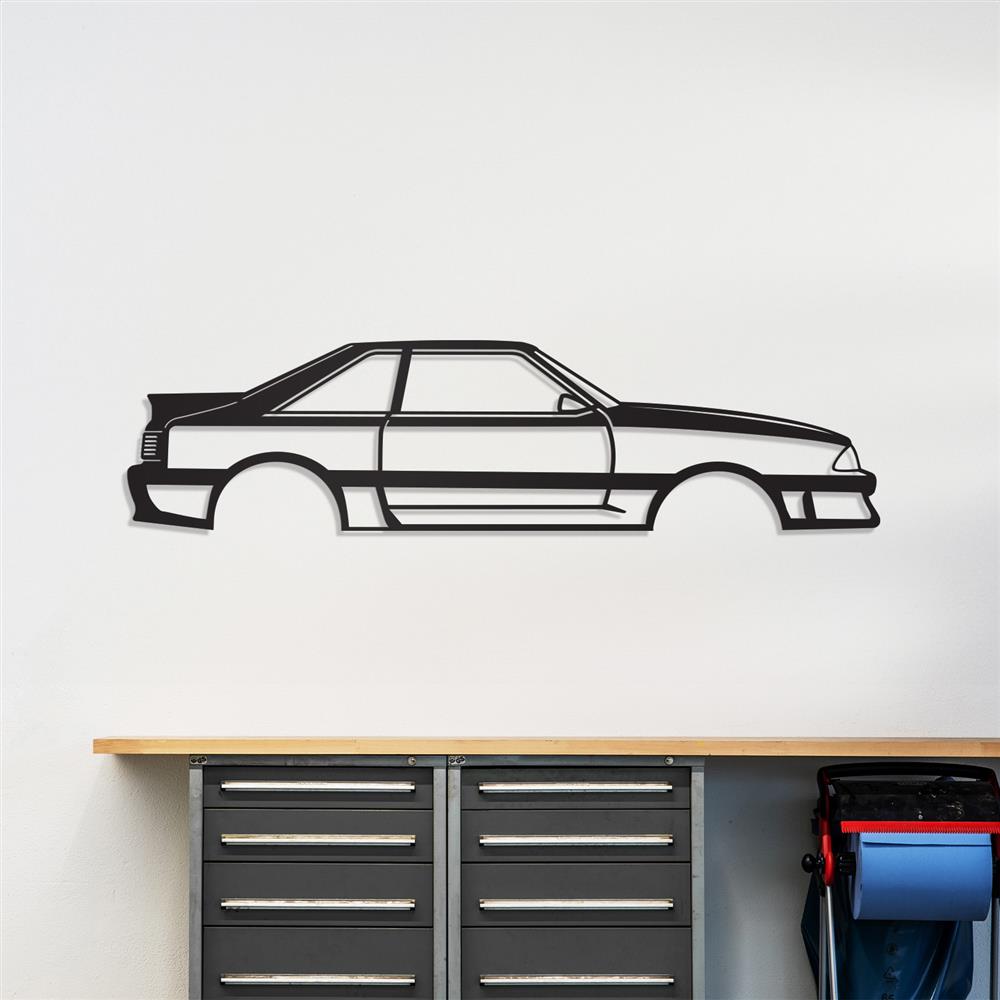 1987-1993 Mustang GT Hatchback Silhouette Metal Wall Art