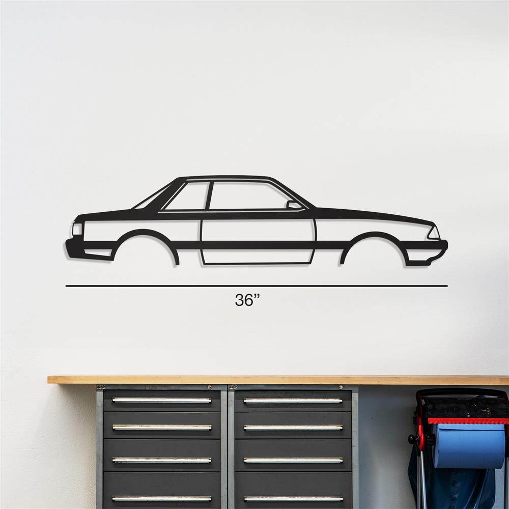 1987-1993 Mustang LX Coupe Silhouette Metal Wall Art