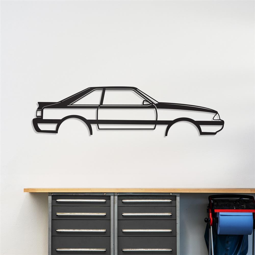 1987-1993 Mustang LX Hatchback Silhouette Metal Wall Art