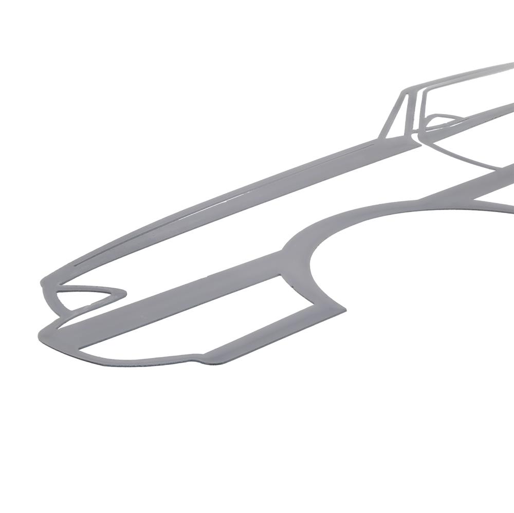 1987-93 Mustang Silhouette Metal Wall Art - Hatchback With Wing