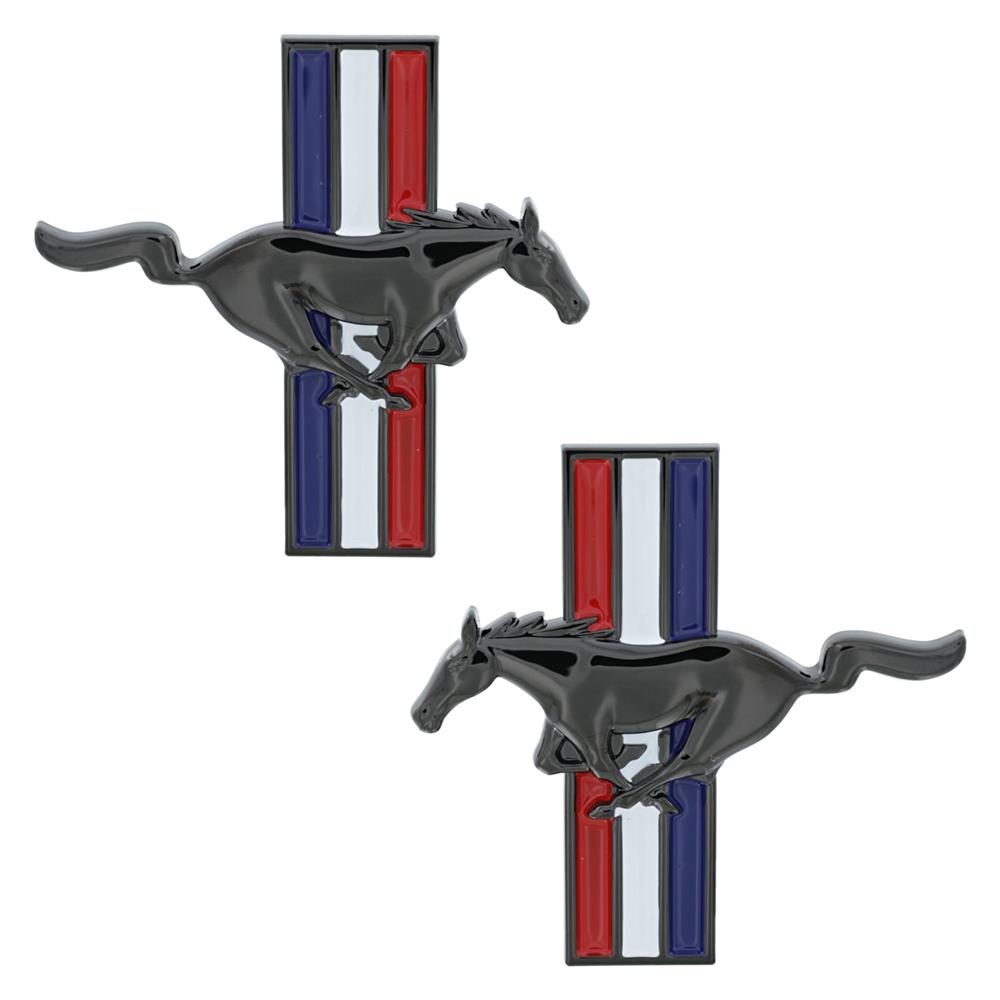 Mustang Pony Fender Emblems - Black Chrome (94-04) F5ZZ-16228-BC