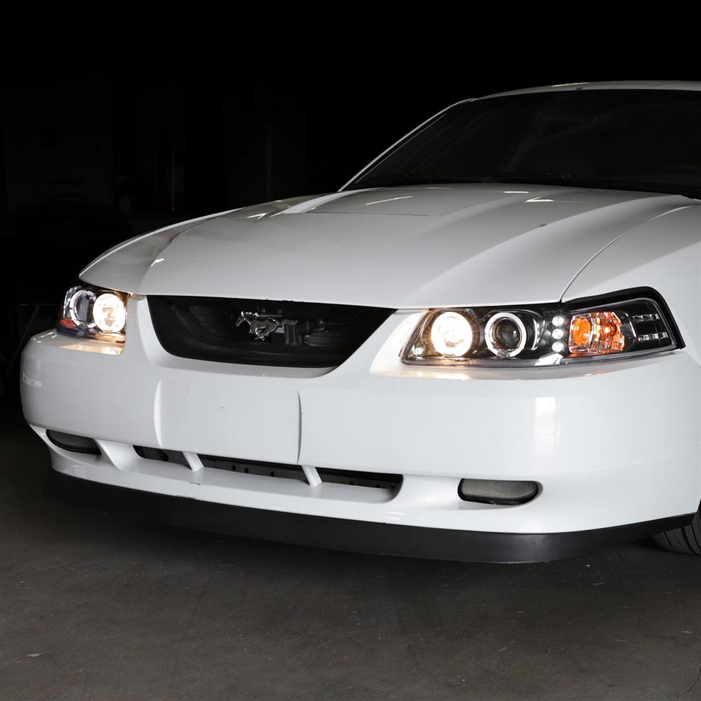 1999-2004 Mustang Projector LED Halo Headlight Kit - Black