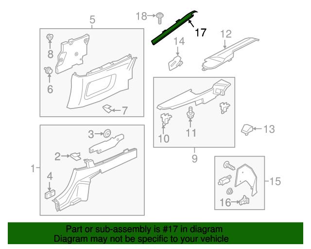 2015-2023 Mustang Convertible Quarter Window Belt Weatherstrip - LH