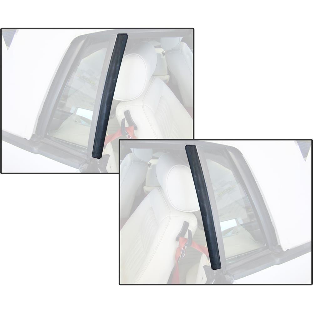 1983-93 Mustang Quarter Window Vertical Weatherstrip Pair Convertible