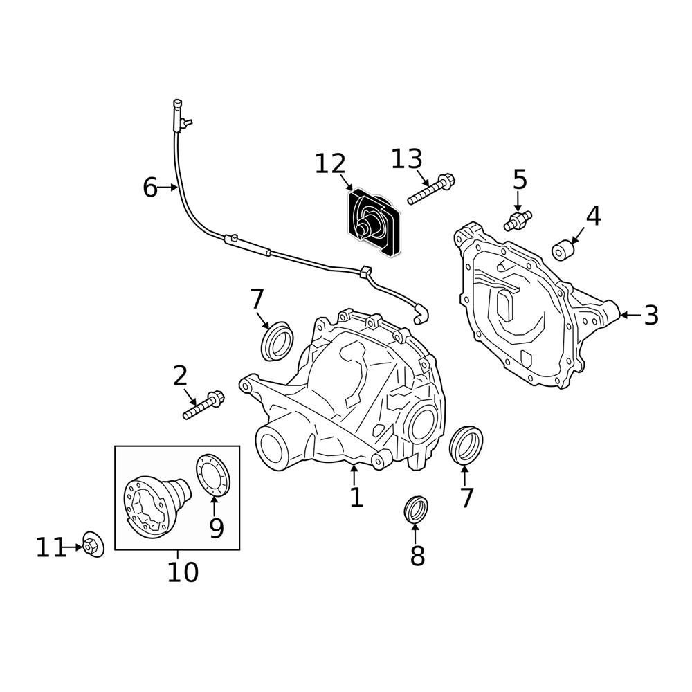 2015-23 Mustang Rear Differential Bolts Without Dampening Bushing
