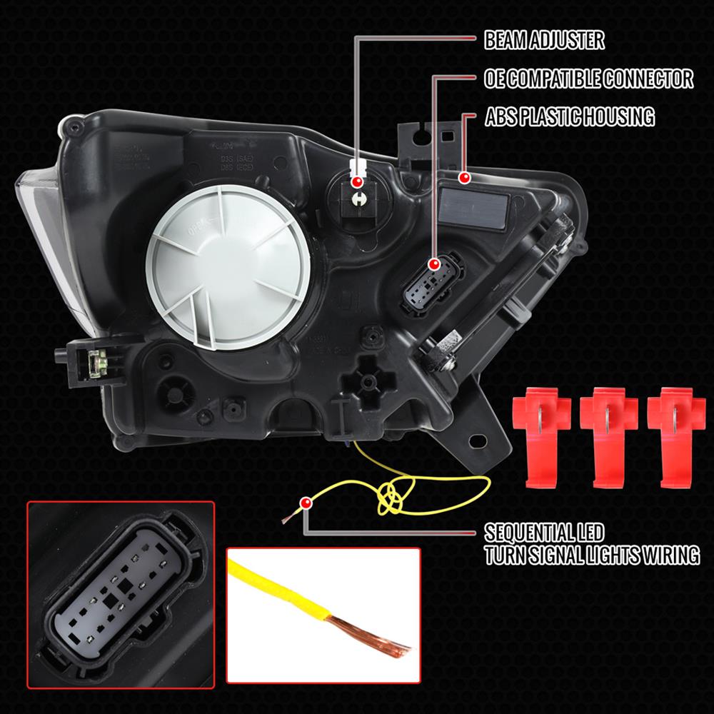 2015-17 Mustang S650 Style LED Projector Headlights