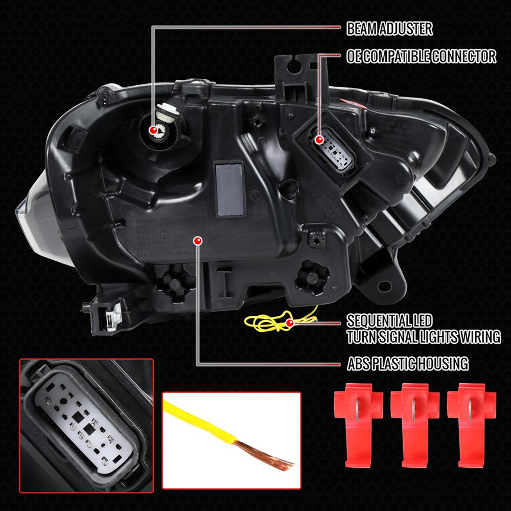 2018-23 Mustang S650 Style LED Projector Headlights