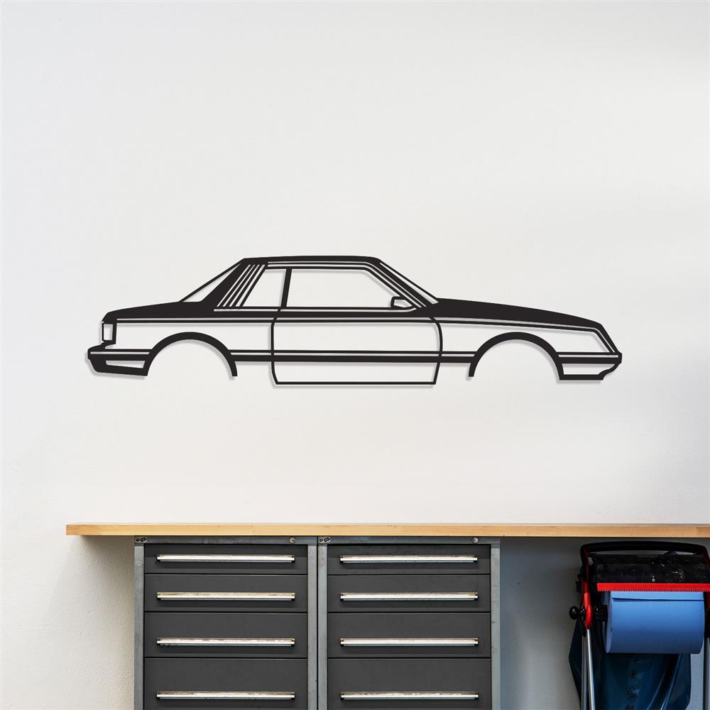 1979-1986 Mustang Coupe Silhouette Metal Wall Art