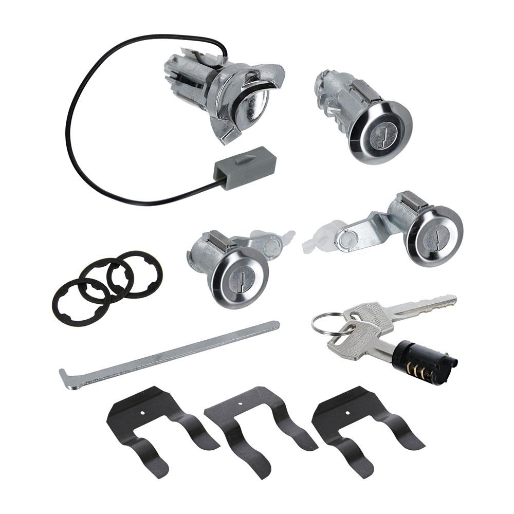 1979-93 Mustang Single Key Lock Conversion Kit  - Machined Bezel