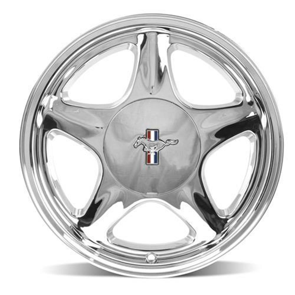 1979-93 Mustang 4 Lug Pony Wheel & Sumitomo Tire Kit - 17x8/10 - Chrome