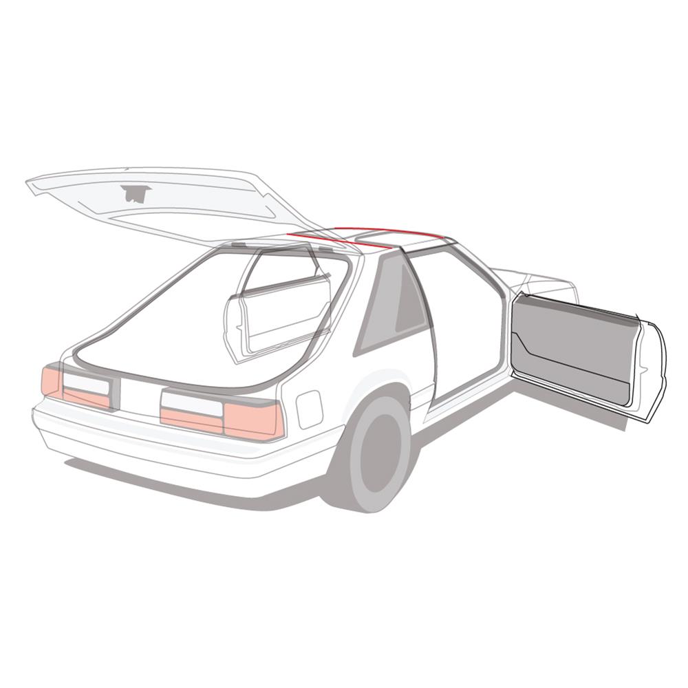 thumbnail image 2 of Daniel Carpenter LH T-Top To Body Weatherstrip Seal For 1987-1988 Mustang – E7ZZ-6154781 2 of 6