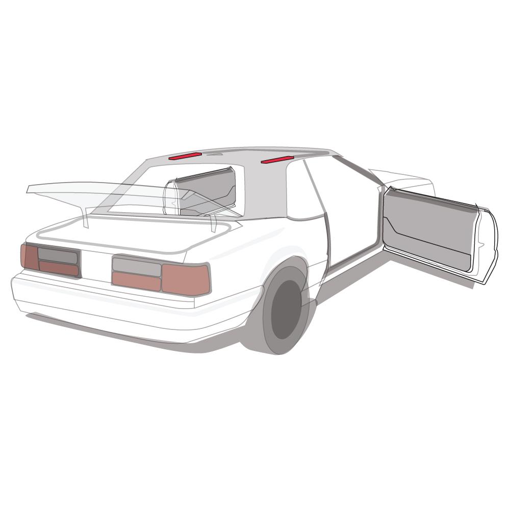 1983-93 Mustang Top Side Rail Weatherstrip Convertible