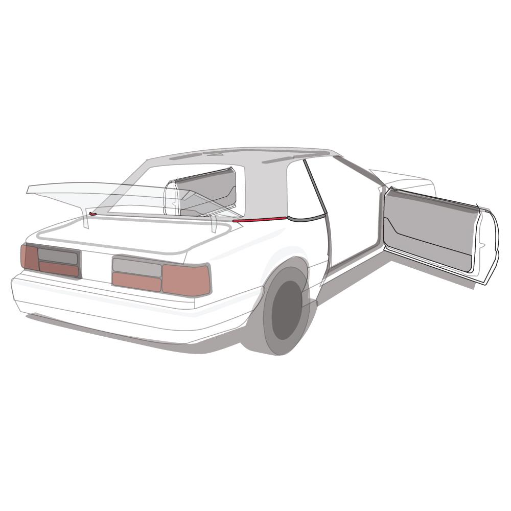 1983-86 Mustang Upper Well Molding - LH Convertible