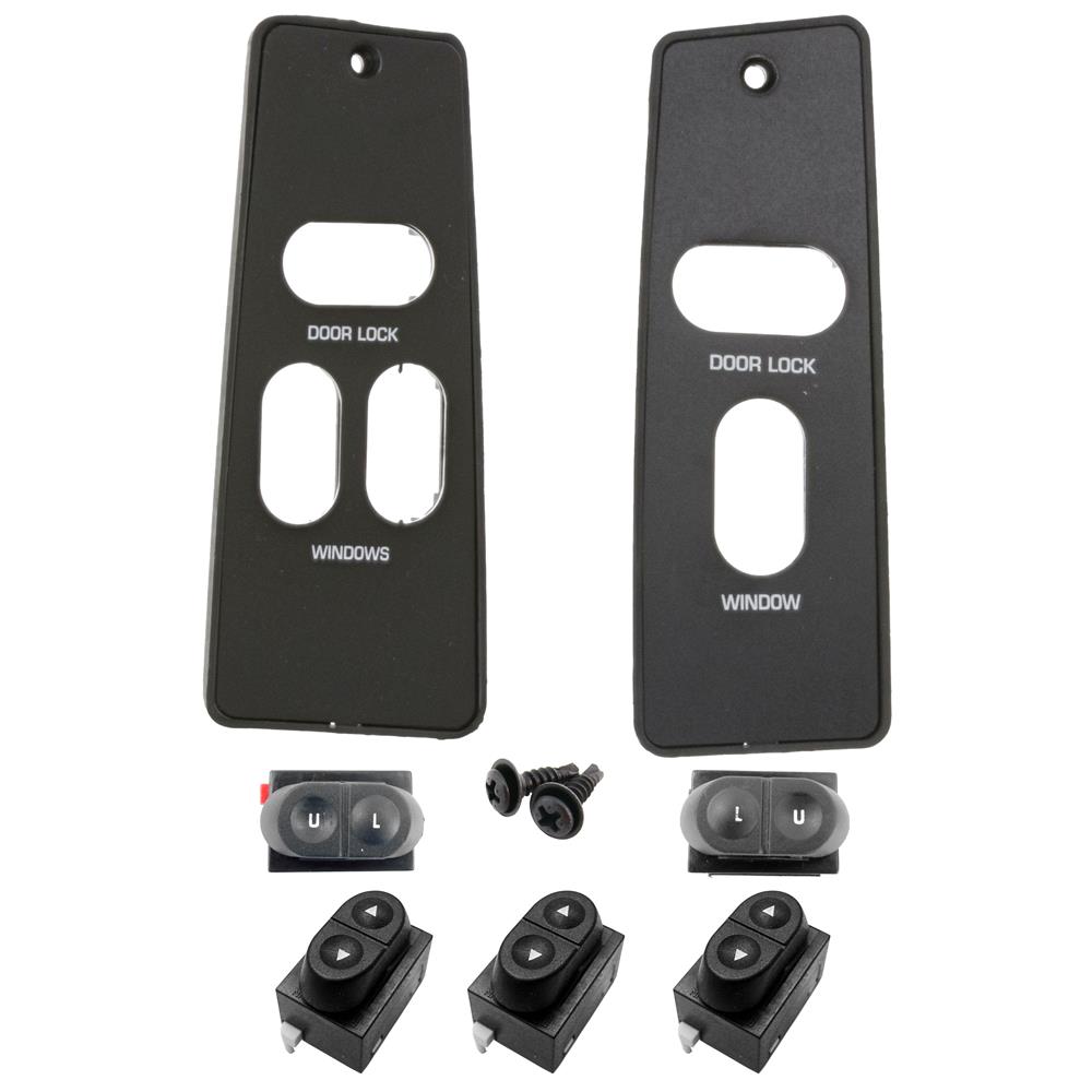 1987-93 Mustang Window Switch & Switch Cover Kit Coupe/Hatchback