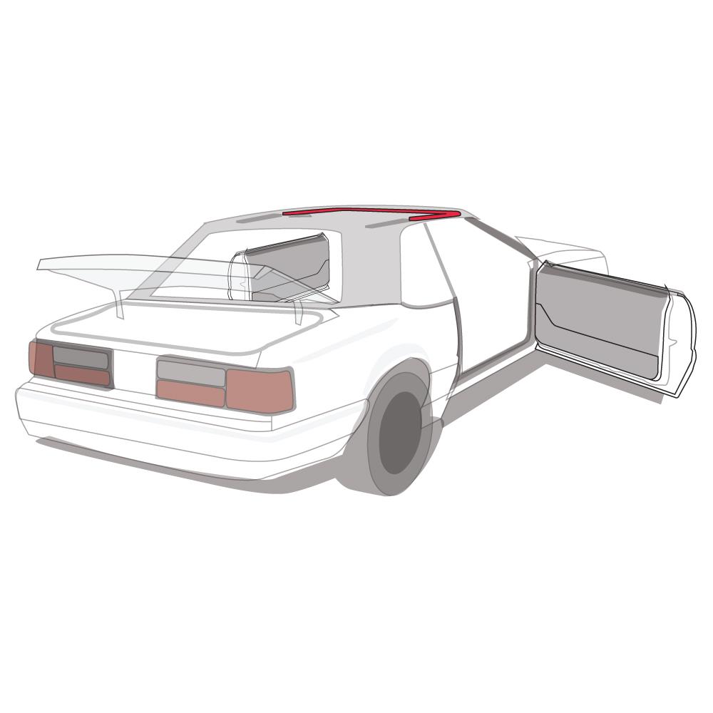 1985-93 Mustang Convertible Top Header Weatherstrip