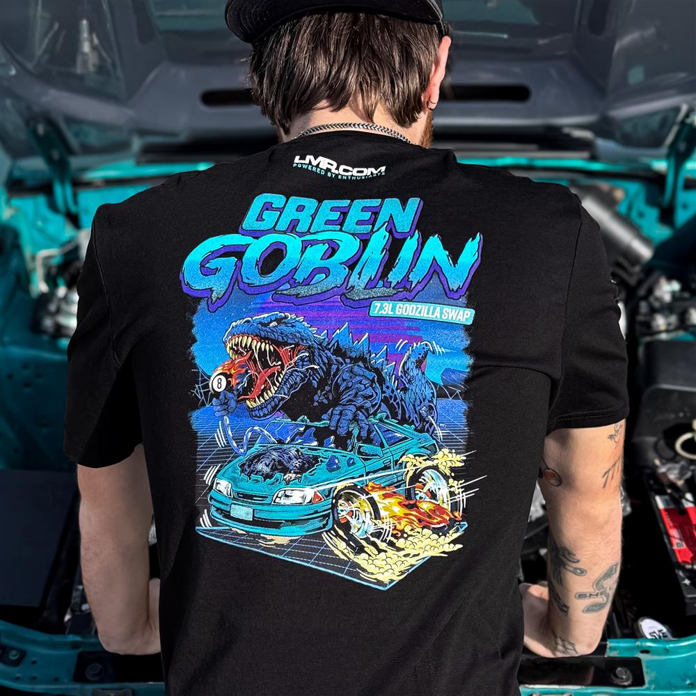 Green Goblin Fox Body Godzilla Swap T-Shirt  - Black