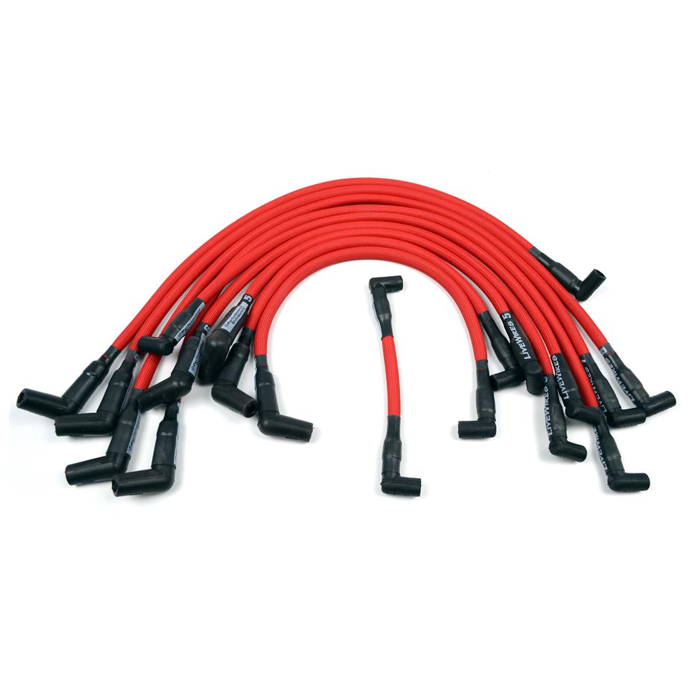 1986-95 Mustang Performance Distributors LiveWires Spark Plug Wire Set  - Red 5.0/5.8