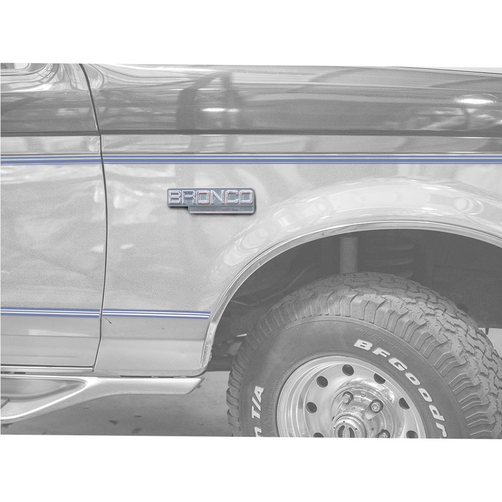 1992-1996 Bronco Phoenix Graphix Two Tone Stripe Kit - Dk Blue Met./Silver