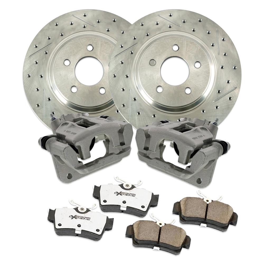 1994-2004 Mustang PowerStop 11.65" Cobra Style Rear Brake Kit w/ Drilled & Slotted Rotors - Bare