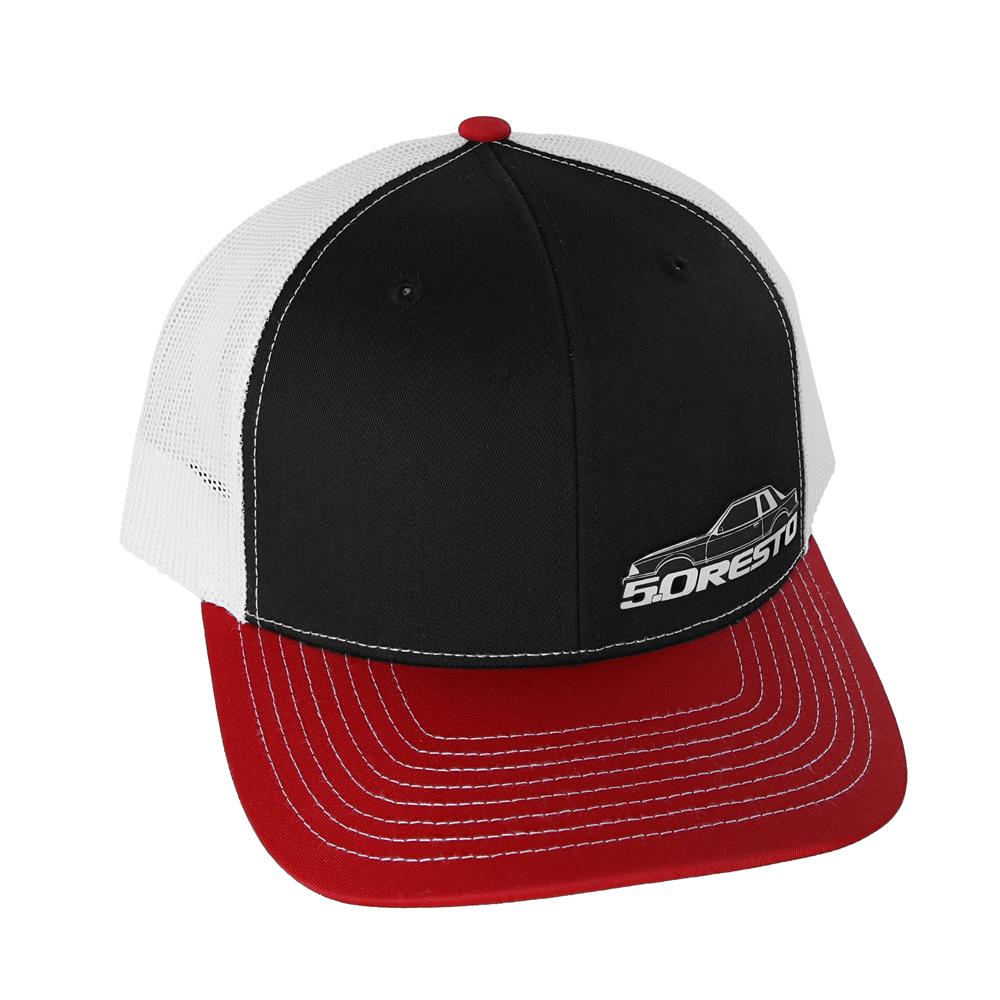5.0 Resto Fox Body Silhouette Hat  - Black & Red