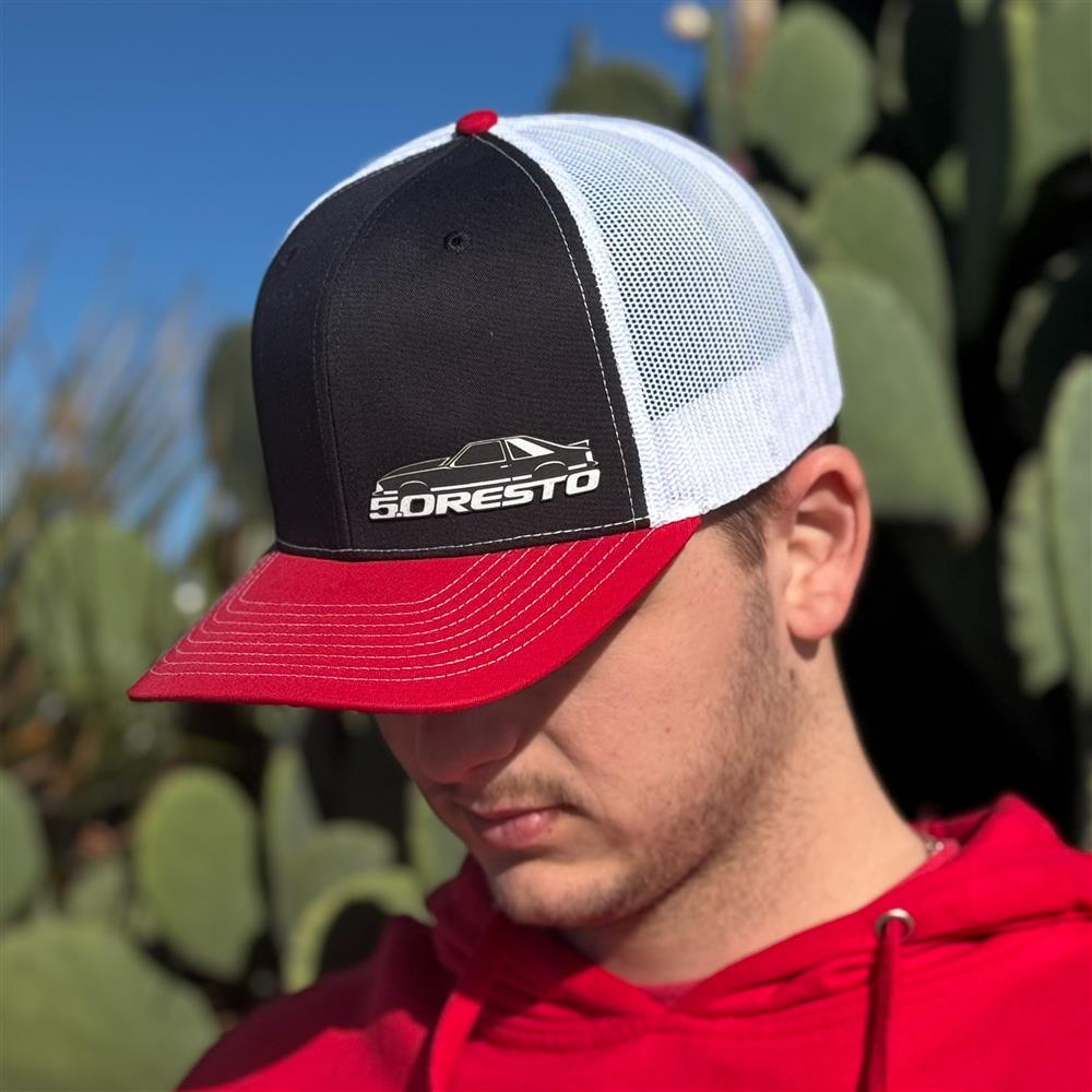 5.0 Resto Fox Body Silhouette Hat  - Black & Red