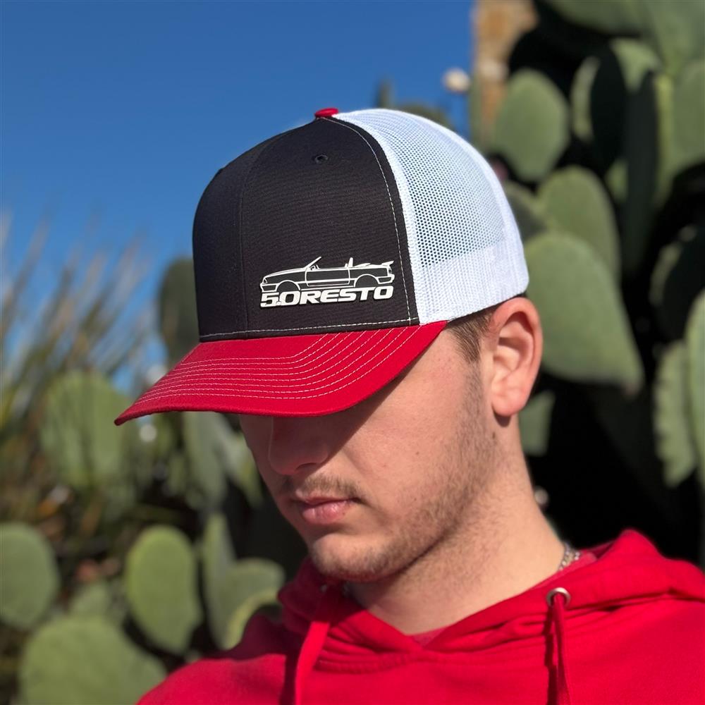 5.0 Resto Fox Body Silhouette Hat  - Black & Red