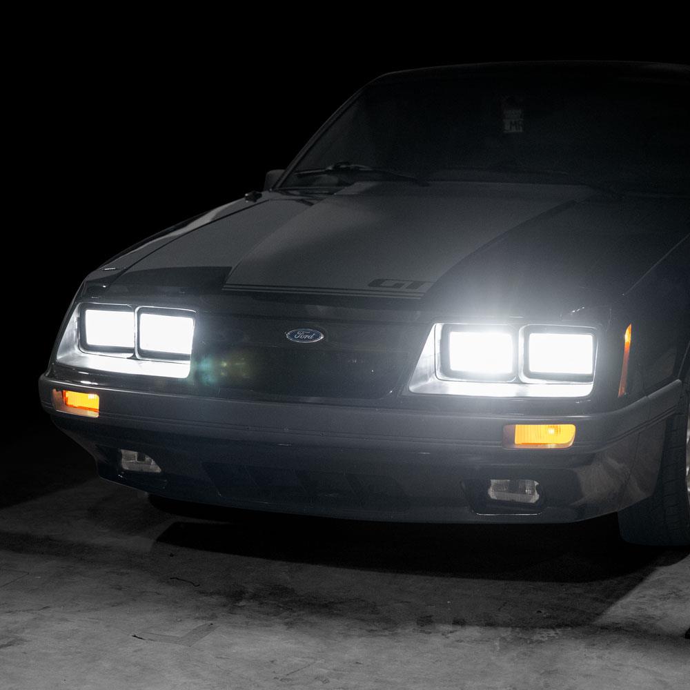 1979-86 Mustang RMS Lighting LED Headlight Conversion