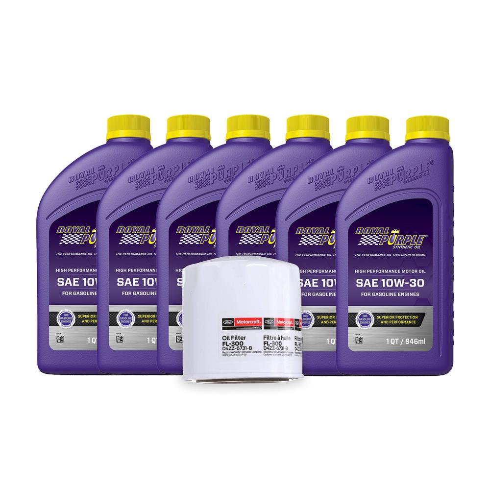 1984-86 Mustang Royal Purple Oil Change Kit - 10w30 SVO