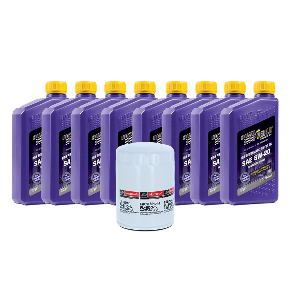 2011-2017 Mustang Royal Purple Oil Change Kit - 5w20 - 5.0