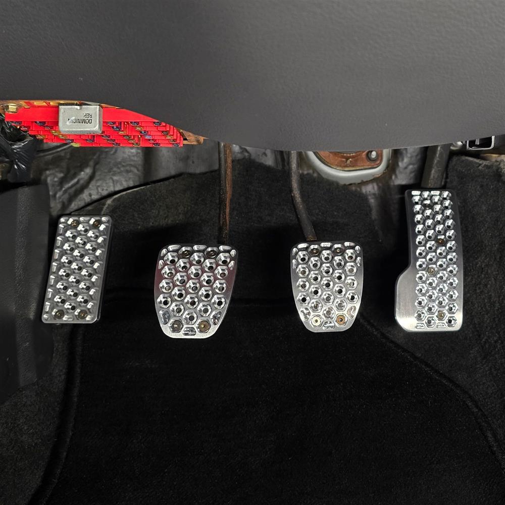 thumbnail image 2 of UPR Aluminum Gripper Pedal Kit – 4pc For 79-04 Mustang 5-Speed Manual – Clutch, Brake, Dead Pedal 2 of 6
