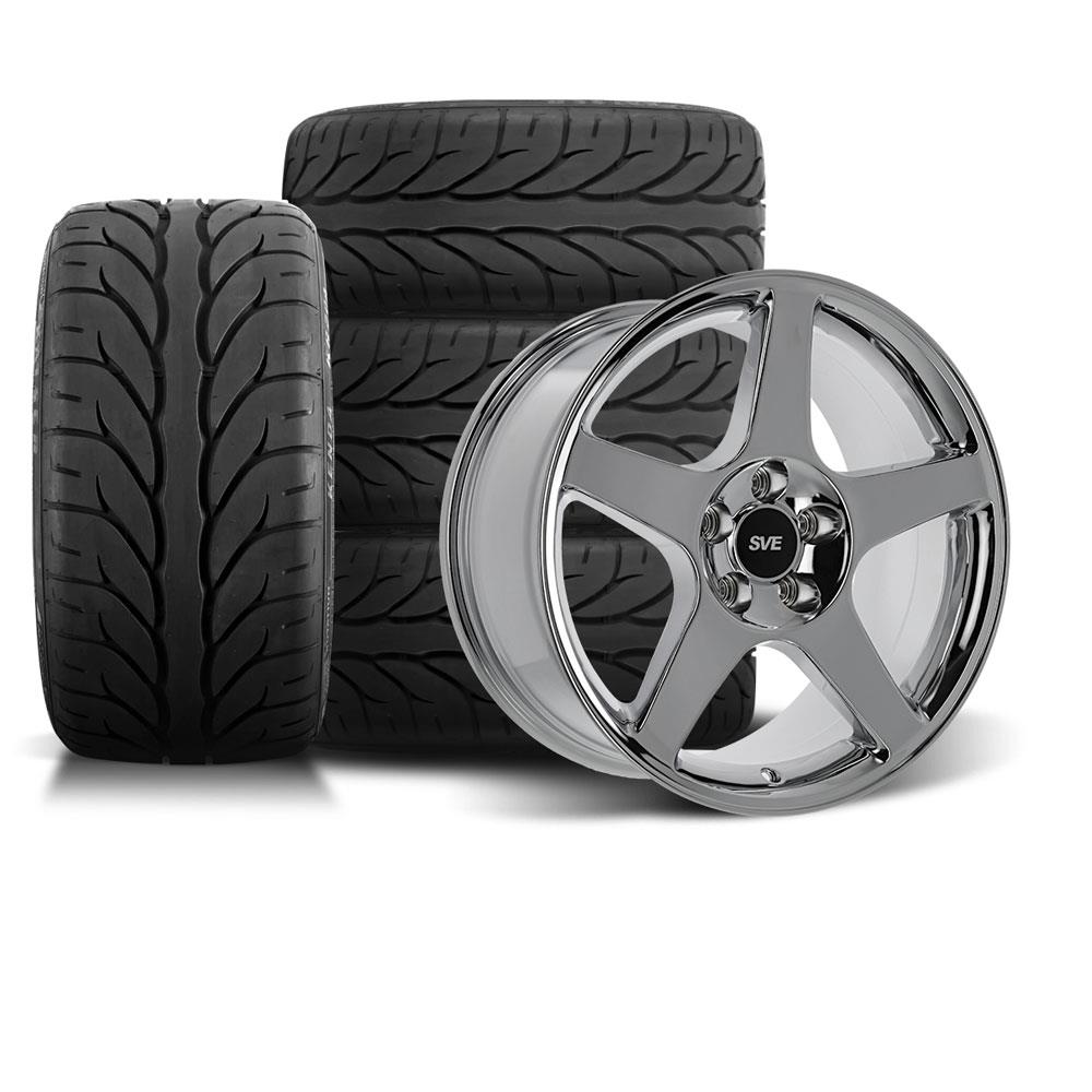 1994-04 Mustang SVE 03 Cobra Wheel & Kenda Tire Kit - 18x9/10  - Chrome