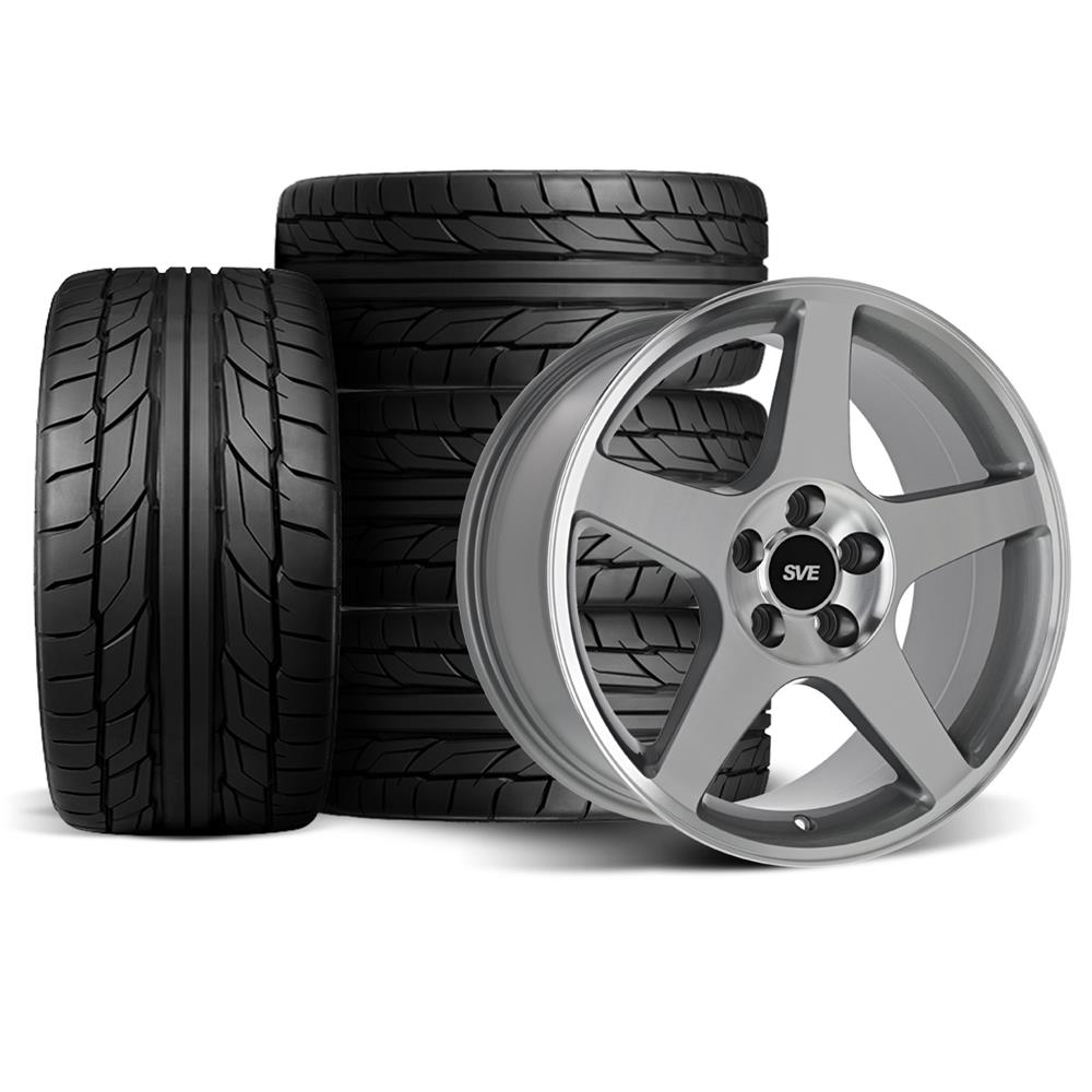 1994-04 Mustang SVE 03 Cobra Wheel & Nitto Tire Kit - 18x9  - Machined