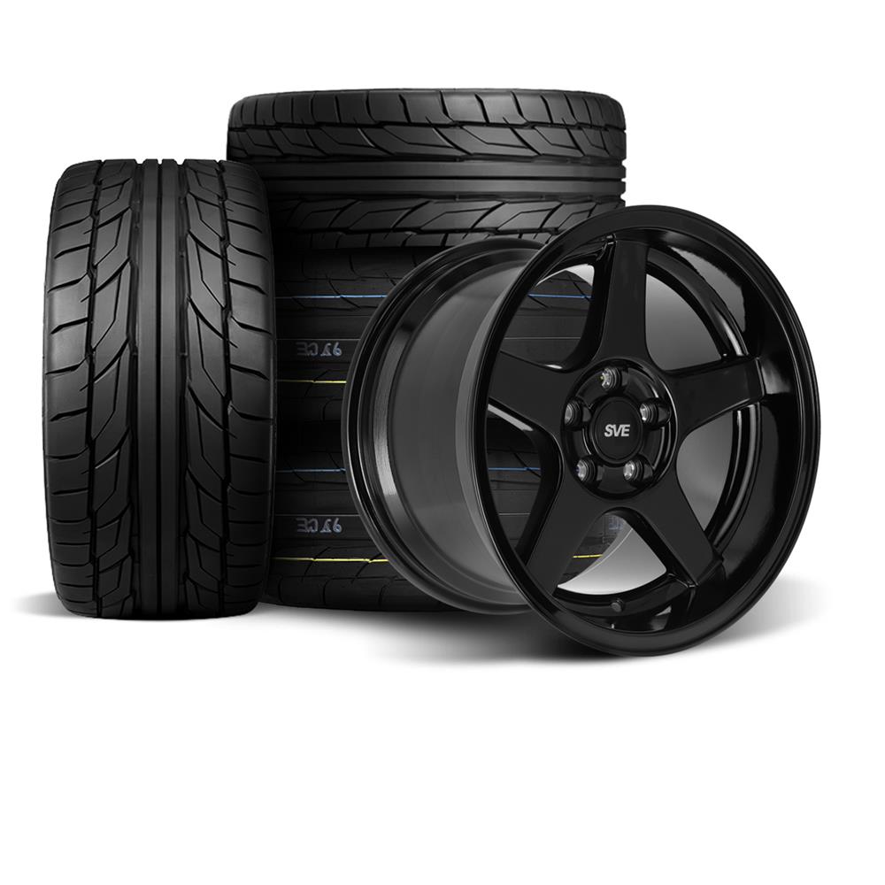 SVE Mustang 03 Cobra Wheel & Drag Nitto Tire Kit - 17x9/10.5