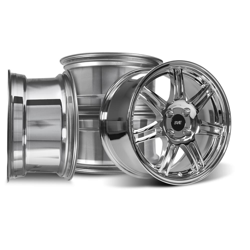 『2年保証』 Mustang Fox Body 4 Lug Anniversary Wheel Kit - 17x9 - Chrome トップス