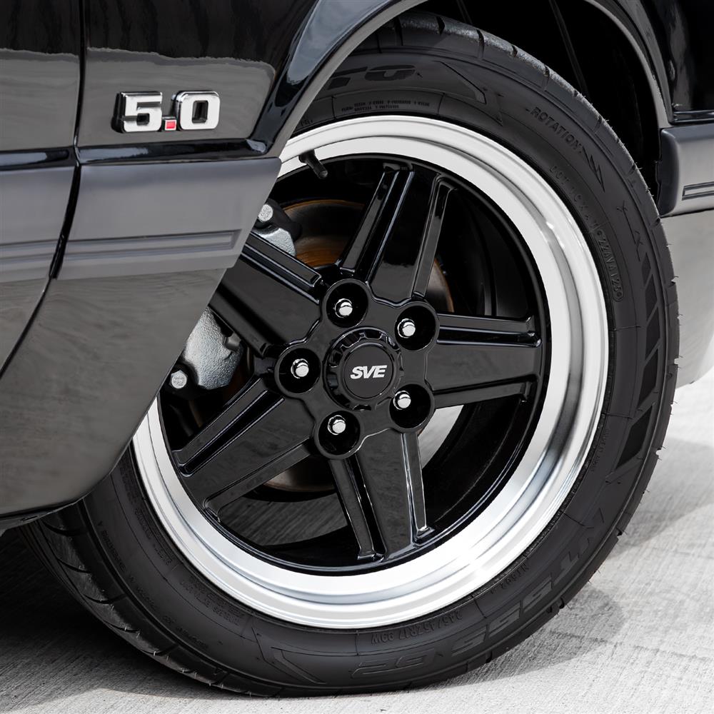 1979-93 Mustang SVE 5 Lug S89 Wheel Kit - 17x8/9  - Black