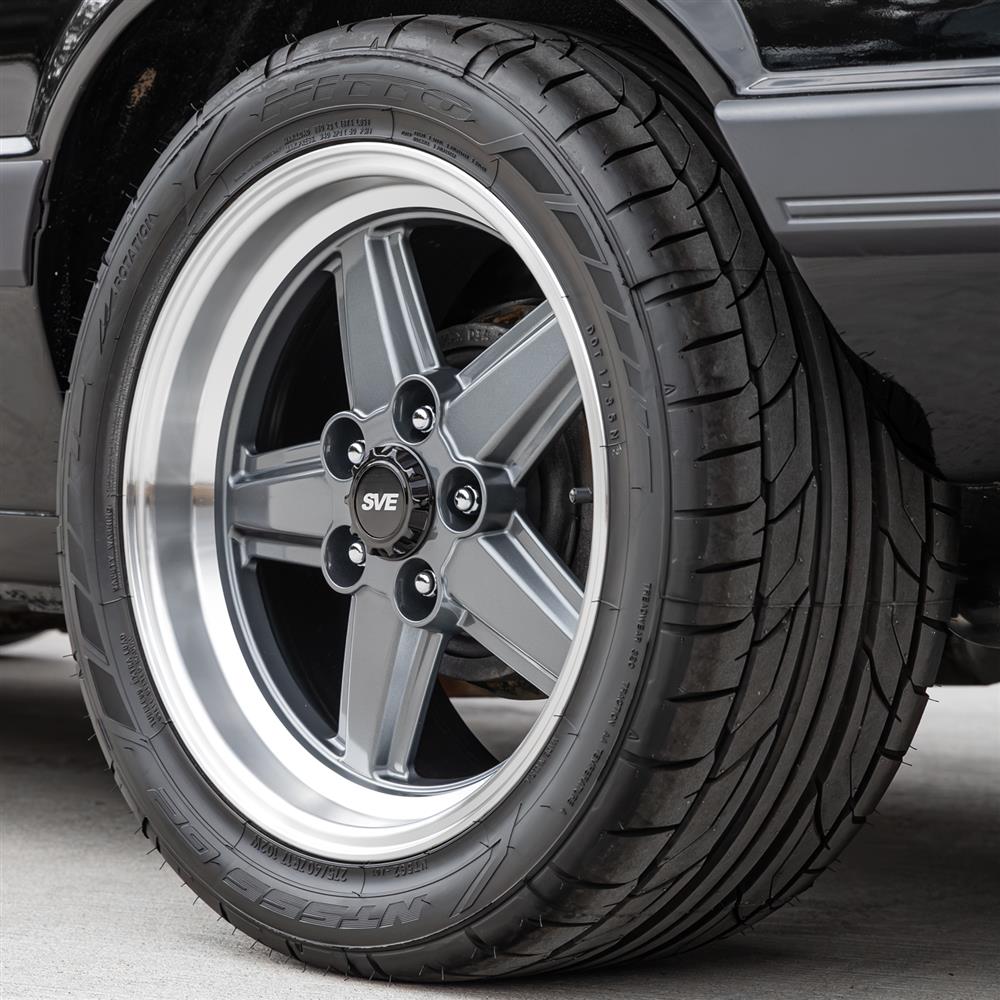 1979-93 Mustang SVE 5 Lug S89 Wheel Kit - 17x8/9  - Gunmetal