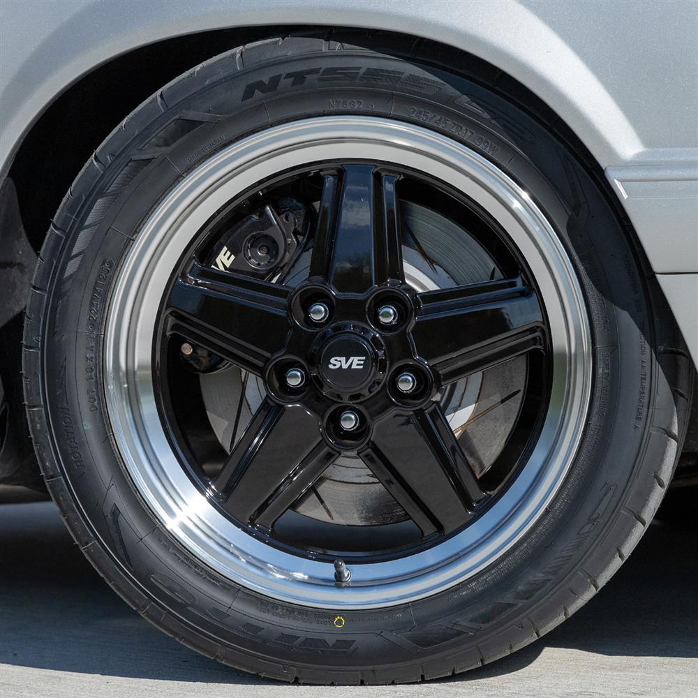1979-93 Mustang SVE 5 Lug S89 Wheel Kit - 17x8  - Black