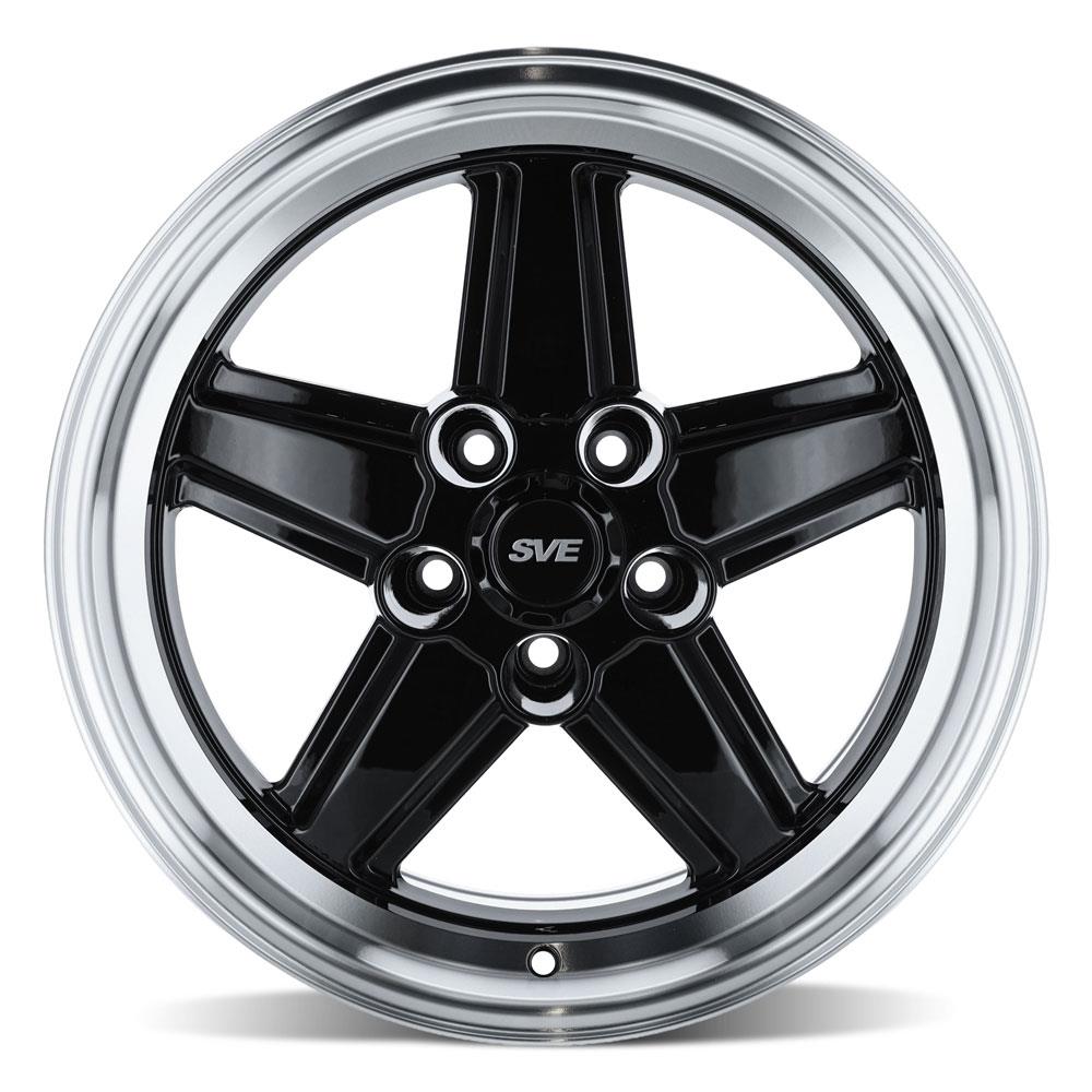 1979-93 Mustang SVE 5 Lug S89 Wheel Kit - 17x8/9  - Black